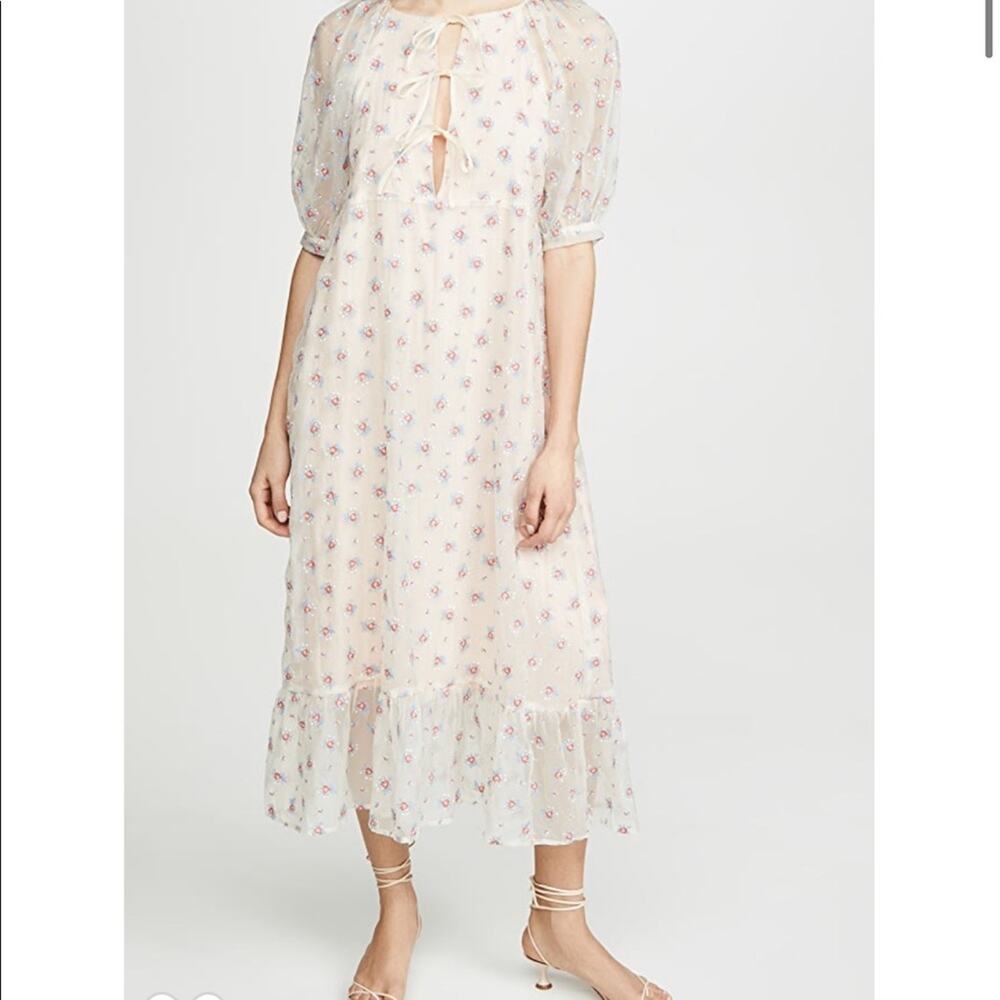 CAPULET Izzy Midi Dress Sheer in Rosebud NWT - M